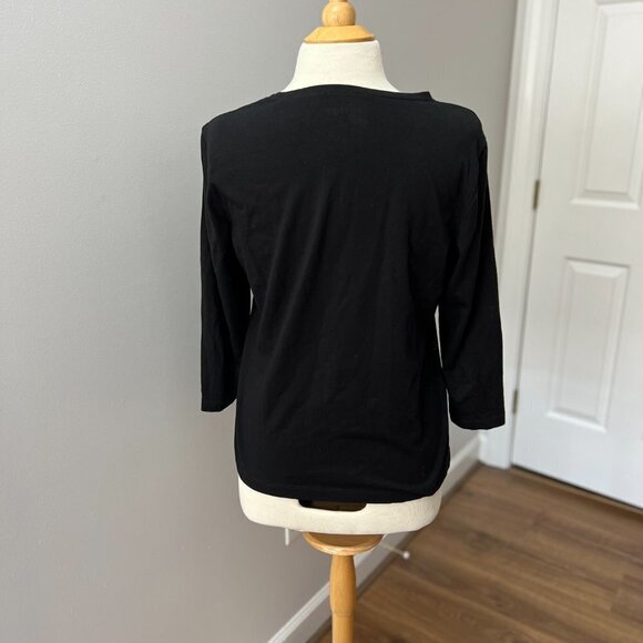 Chico's Zenergy Mini Stud Sparkle Black Top Sz 1 (8) - Picture 10 of 12